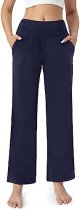 Women's Casual Loose Yoga Pants Cozy Wide Leg Pants High Waisted Lightweight Sweatpants Pajama Pants with Pockets