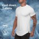 Mens Gym Workout Slim Fit Short Sleeve T-Shirt Cotton Performance Athletic Shirts Running Fitness Tee