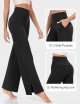 Wide Leg Yoga Pants for Women Side Slits High Waisted Wide Leg Sweatpants Women Comfy Lounge Palazzo Pants with Pockets