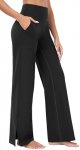 Wide Leg Yoga Pants for Women Side Slits High Waisted Wide Leg Sweatpants Women Comfy Lounge Palazzo Pants with Pockets