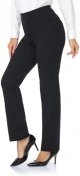 High Waisted Dress Pants for Women Petite/Regular/Tall Straight Leg Pull On Black Office Work Slacks 28"/29.5"/32"