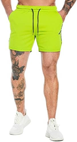 Men's Workout Running Shorts 5 Inch, Lightweight Mesh Gym Athletic Fitted Short Pants for Bodybuilding Training