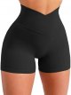 Gym Shorts High Waisted Workout Shorts Running Athletic Booty Shorts for Women Black