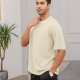 Men's Fashion Loose Fit Crewneck Solid T-Shirt Athletic Lightweight Short Sleeve Gym Workout Tops