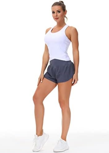 Womens' Racerback Workout Tank Tops with Built in Bra Sleeveless Slim Fit