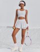 2 in 1 Running Shorts for Women Flowy Athletic Short Workout Gym Tennis Skirts High Waisted with Pockets