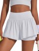 2 in 1 Running Shorts for Women Flowy Athletic Short Workout Gym Tennis Skirts High Waisted with Pockets