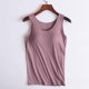 Womens Tank Tops with Built in Bras Padded 2024 Summer Casual Camisole Crewneck Sleeveless Cotton Workout Tanks