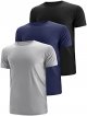 Men's Dry Fit Moisture Wicking 3 & 5 Pack Tech Performance Mesh Quick Dry Active Athletic Crew T Shirts