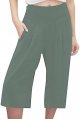 Pants for Women Women's Linen Solid Color Elastic Waist Casual Trousers Sports Cropped Pants