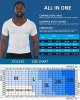 Gynecomastia Compression Shirts for Men, Shapewear Slimming Body Shaper Undershirt, V-Neck Baselayer T-Shirt Workout