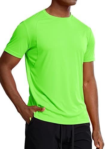 Athletic T Shirts for Men,Quick Dry Gym Workout Running Sport Moisture Wicking Short-Sleeve Crewneck Tee