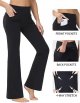 29"/31"/33"/35"/37" High Waist Workout Bootleg Yoga Pants Tummy Control 4 Pocket Workout Yoga Pants Flare Leggings