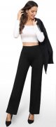 Wide Leg Dress Pants for Women Elastic High Waist Straight Leg Pants Business Casual Pull on Office Work Slacks