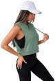 Women's Sleeveless Workout Top Gym Activewear Crop Tank Top Open Side Shirt for Athletic Exercise Running