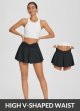 Women's 2 in 1 Athletic Shorts Crossover Flowy Running Shorts with Pockets High Waisted Summer Tennis Yoga