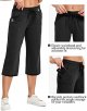 Women Capri Pants Cotton Yoga Wide Leg Pajama Pants Capris Sweatpants Sports