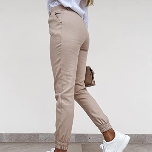 Dress Pants for Women Comfort Stretchy Work Slacks Business Casual Straight Leg Button Trousers Skinny Cropped Pants