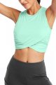 Yoga Crop Tops Dance Tops Fitted Workout Crop Tops Yoga Tank Tops Athletic Sports Shirts for Women