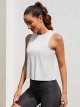 Crop Tops for Women Workout Athletic Tank Tops Flowy Cropped Tank Tops Yoga Sleeveless Muscle Shirts 3 Pack