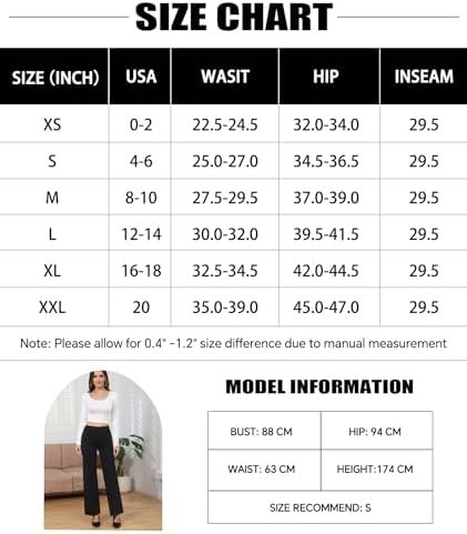 Wide Leg Dress Pants for Women Elastic High Waist Straight Leg Pants Business Casual Pull on Office Work Slacks